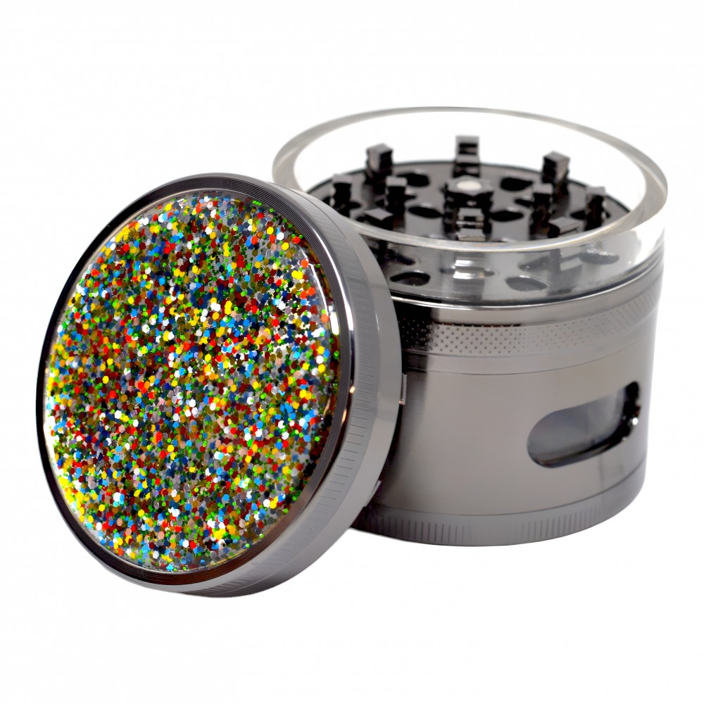 63mm 4-Part Sparkle & Grind Crushers Grinder 6ct Display